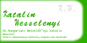 katalin wesselenyi business card